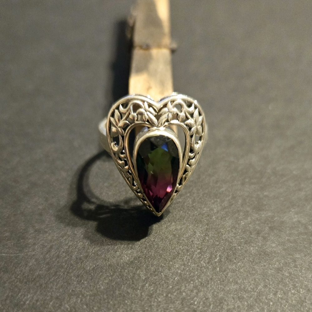 Sterling silver, .925, mystic topaz, size 11 ring - Picture 5 of 5